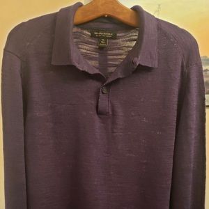 Banana Republic - Men’s Extra Fine Merino Wool Sweater, Size XL, Purple